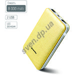 Изображение Внешний аккумулятор Power Bank ColorWay 8000 mAh Gold (CW-PB080LPA2GD) Фото Внешний аккумулятор Power Bank ColorWay 8000 mAh Gold (CW-PB080LPA2GD)