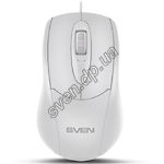 Мышь компьютерная SVEN RX-110 белая, USB, 1 Wheel, 1000cpi - фото