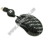 Фото Мышка (A4) G-Cube GLBW-73LL GLaser USB Mini Notebook , 2X key (орнаментная)