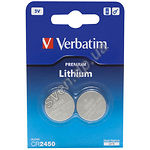 Изображение Батарейка Verbatim (49938) CR 2450 Lithium , 3V (2шт/blister) Фото Батарейка Verbatim (49938) CR 2450 Lithium , 3V (2шт/blister)