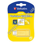 Изображение USB Flash - 8GB (Verbatim {47395}, "STORE N GO PINSTRIPE" желтый) Фото USB Flash - 8GB (Verbatim {47395}, "STORE N GO PINSTRIPE" желтый)