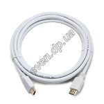 Изображение Кабель Cablexpert CC-HDMI4-W-10 (HDMI to HDMI gold 3m v1.4) Фото Кабель Cablexpert CC-HDMI4-W-10 (HDMI to HDMI gold 3m v1.4)