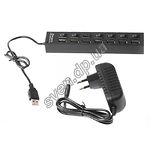 Изображение Концентратор HUB USB 2.0 Gembird UHB-U2P7-02 7port, Адаптер питания 5V/2A Фото Концентратор HUB USB 2.0 Gembird UHB-U2P7-02 7port, Адаптер питания 5V/2A