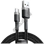 Изображение Кабель Baseus CATKLF-CG1 Cafule USB/Type-C, 2м Gray+Black 2A Фото Кабель Baseus CATKLF-CG1 Cafule USB/Type-C, 2м Gray+Black 2A