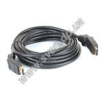 Изображение Кабель Gemix GC 1436 HDMI to HDMI gold 5m v1.3, 19M/M, Поворотные разъемы Фото Кабель Gemix GC 1436 HDMI to HDMI gold 5m v1.3, 19M/M, Поворотные разъемы