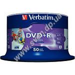Изображение DVD+R Verbatim 4,7Gb 16x Cake 50 pcs wide inkjet photoPrintable (43512) Фото DVD+R Verbatim 4,7Gb 16x Cake 50 pcs wide inkjet photoPrintable (43512)
