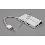Фото Адаптер Viewcon VE450W с USB на Fast Ethernet + 3 port hub. White