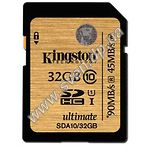 Изображение SD HC 32Gb Kingston Class 10 UHS-I (SDA10/32GB) R90/W45MB/s Фото SD HC 32Gb Kingston Class 10 UHS-I (SDA10/32GB) R90/W45MB/s