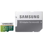 Изображение microSD XC 128 Gb Samsung EVO Select Class10 UHS-I U3 (c переходником на SD, MB-ME128GA/EU) Фото microSD XC 128 Gb Samsung EVO Select Class10 UHS-I U3 (c переходником на SD, MB-ME128GA/EU)