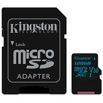 Изображение microSD XC 128 GB Kingston Canvas Go U3 V30 Class10 (с переходником на полный SD, SDCG2/128GB) Фото microSD XC 128 GB Kingston Canvas Go U3 V30 Class10 (с переходником на полный SD, SDCG2/128GB)