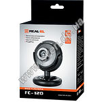 Изображение WEB-камера REAL-EL FC-120 Black, 1.3Mp dinamic/0.35Mp CMOS, USB, микрофон Фото WEB-камера REAL-EL FC-120 Black, 1.3Mp dinamic/0.35Mp CMOS, USB, микрофон