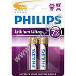 Изображение Батарейка PHILIPS FR6-LB2A Lithium Ultra AA 1.5 V (FR6-LB2A/10) (2 шт/blister) Фото Батарейка PHILIPS FR6-LB2A Lithium Ultra AA 1.5 V (FR6-LB2A/10) (2 шт/blister)