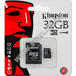 Изображение microSD HC 32Gb KINGSTON Class10 (с переходником на полный SD / SDC10/32GB) Фото microSD HC 32Gb KINGSTON Class10 (с переходником на полный SD / SDC10/32GB)