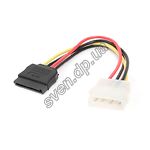 Изображение Кабель HDD Gembird CC-SATA-PS S-ATA SATA to 4 pin Molex Фото Кабель HDD Gembird CC-SATA-PS S-ATA SATA to 4 pin Molex