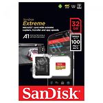 Карта памяти SanDisk Extreme Action A1 Class 10 V30 microSD HC 32Gb UHS-1 U3, с переходником - фото