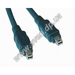 Изображение Кабель Gembird FWP-44-6 1.8m IEEE1394 Fireware 4P/4P Фото Кабель Gembird FWP-44-6 1.8m IEEE1394 Fireware 4P/4P