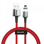 Изображение Кабель Baseus CALXC-B09 Zinc Magnetic USB/Lightning, 2м Red 1.5A Фото Кабель Baseus CALXC-B09 Zinc Magnetic USB/Lightning, 2м Red 1.5A