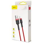 Изображение Кабель Baseus CALKLF-R09 Cafule USB/Lightning 3м Red+Red 2A Фото Кабель Baseus CALKLF-R09 Cafule USB/Lightning 3м Red+Red 2A