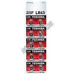 Изображение Батарейка TOSHIBA LR43 (G12/386) Alkaline (LR43-B10-T) 1.5V (10шт/blister) поштучно Фото Батарейка TOSHIBA LR43 (G12/386) Alkaline (LR43-B10-T) 1.5V (10шт/blister) поштучно