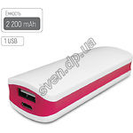 Изображение Внешний аккумулятор Power Bank ColorWay 2200 mAh White/Red (CW-PB022LIB1RD) Фото Внешний аккумулятор Power Bank ColorWay 2200 mAh White/Red (CW-PB022LIB1RD)
