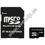 Изображение microSD HC 16Gb SILICON POWER Class4 (с переходником, SP016GBSTH004V10SP) Фото microSD HC 16Gb SILICON POWER Class4 (с переходником, SP016GBSTH004V10SP)
