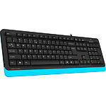 Изображение Клавиатура A4tech FK10 Fstyler Sleek MMedia Comfort, USB, Black+Blue, (US+Ukrainian+Russian) Фото Клавиатура A4tech FK10 Fstyler Sleek MMedia Comfort, USB, Black+Blue, (US+Ukrainian+Russian)
