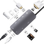 Изображение Концентратор HUB USB 3.1 Dynamode Dock-9-in-1-TypeC-HDMI-VGA-USB3.0-RJ45 (Type-C в HDMI/VGA/3USB/RJ4 Фото Концентратор HUB USB 3.1 Dynamode Dock-9-in-1-TypeC-HDMI-VGA-USB3.0-RJ45 (Type-C в HDMI/VGA/3USB/RJ4