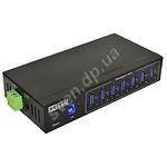 Изображение Концентратор HUB USB 3.0 STLab IU-140 black, 7port, настенный и DIN монтаж, питание 9-40VDC Фото Концентратор HUB USB 3.0 STLab IU-140 black, 7port, настенный и DIN монтаж, питание 9-40VDC