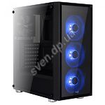 Изображение Корпус AEROCOOL PGS QUARTZ BLUE-Black без БП Фото Корпус AEROCOOL PGS QUARTZ BLUE-Black без БП