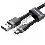 Изображение Кабель Baseus CAMKLF-CG1 Cafule USB/Micro USB, 2м Gray+Black 1.5A Фото Кабель Baseus CAMKLF-CG1 Cafule USB/Micro USB, 2м Gray+Black 1.5A