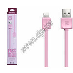 Изображение Кабель REMAX RC-008i USB iPhone 5/5s/6/IPAD4 Lightning 1м pink, упаковка Фото Кабель REMAX RC-008i USB iPhone 5/5s/6/IPAD4 Lightning 1м pink, упаковка