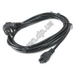 Фото Кабель питания 220в Cablexpert PC-186-ML12-3M, CEE7/7-C5, длина 3 м, VDE, 3*1.0 мм, в БП ноутбуков