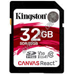 Изображение SD HC 32GB Kingston Canvas React U3 (SDR/32GB) R100/W70 Фото SD HC 32GB Kingston Canvas React U3 (SDR/32GB) R100/W70