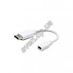 Изображение Переходник Cablexpert A-mDPF-DPM-001-W Mini DisplayPort to DisplayPort Фото Переходник Cablexpert A-mDPF-DPM-001-W Mini DisplayPort to DisplayPort