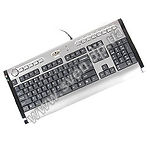 Изображение Клавиатура A4 KAS-15MU PS/2+USB Slim, Anion tech, разъёмы наушники/мик, 13 Hotkey, silver-black Фото Клавиатура A4 KAS-15MU PS/2+USB Slim, Anion tech, разъёмы наушники/мик, 13 Hotkey, silver-black