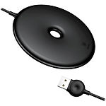 Изображение Беспроводное Wireless ЗУ Baseus WXTTQ-01 Black, пончик, USB питание Фото Беспроводное Wireless ЗУ Baseus WXTTQ-01 Black, пончик, USB питание