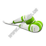 Фото CANYON CNR-EP6 (green-white) наушники для плеера с сумочкой