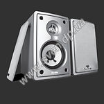 Изображение Акустическая система HARDITY SP-210 silver, 2*7W speaker, деревянный корпус Фото Акустическая система HARDITY SP-210 silver, 2*7W speaker, деревянный корпус