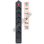 Изображение Фильтр-удлинитель сетевой REAL-EL RS-6 PROTECT USB 5m Black (EL122300018) 6 розеток, 2*USB 2.1А Фото Фильтр-удлинитель сетевой REAL-EL RS-6 PROTECT USB 5m Black (EL122300018) 6 розеток, 2*USB 2.1А