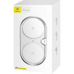 Изображение Беспроводное Wireless ЗУ Baseus WXXHJ-A0S Silver, Dual, USB Type-C питание Фото Беспроводное Wireless ЗУ Baseus WXXHJ-A0S Silver, Dual, USB Type-C питание