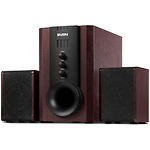 Изображение Акустическая система SVEN SPS-821 dark wooden, 2.1 18W Woofer + 2*10W speaker Фото Акустическая система SVEN SPS-821 dark wooden, 2.1 18W Woofer + 2*10W speaker