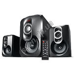 Фото REAL-EL M-360 (black) Акустическая система 2.1 20W Woofer + 2*12 speaker, FM, SD, USB, LED