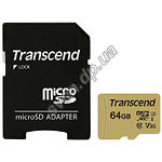 Изображение microSD XC 64Gb Transcend 500S Class10 UHS-I U3 (c переходником на SD, TS64GUSD500S) Фото microSD XC 64Gb Transcend 500S Class10 UHS-I U3 (c переходником на SD, TS64GUSD500S)