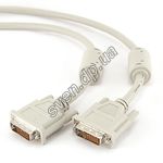 Изображение Кабель Cablexpert CC-DVI2-6С DVI-D 24к/24к 1.8 м white dual link Фото Кабель Cablexpert CC-DVI2-6С DVI-D 24к/24к 1.8 м white dual link