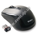 Фото Мышка SVEN RX-410 Optical Wireless USB (black-gray) Mini Notebook, 4 key, 1 Wheel, 1600cpi