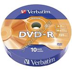Изображение DVD-R Verbatim 4,7Gb 16x Shrink 10 pcs Matt Silver (43839) Фото DVD-R Verbatim 4,7Gb 16x Shrink 10 pcs Matt Silver (43839)