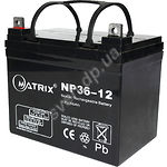 Изображение Аккумулятор к UPS 12В 36Ач Matrix NP36-12 Фото Аккумулятор к UPS 12В 36Ач Matrix NP36-12