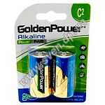 Изображение Батарейка GOLDEN POWER тип C R14, Alkaline, шринк 2шт Фото Батарейка GOLDEN POWER тип C R14, Alkaline, шринк 2шт