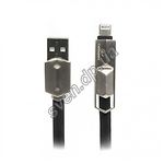 Изображение Кабель Cablexpert CCPB-ML-USB-05BK USB to Lightning/Micro USB 1м, плоский, премиум Фото Кабель Cablexpert CCPB-ML-USB-05BK USB to Lightning/Micro USB 1м, плоский, премиум