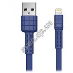 Изображение Кабель REMAX RC-116i Armor USB-Lightning 1м Blue 2.4A Фото Кабель REMAX RC-116i Armor USB-Lightning 1м Blue 2.4A